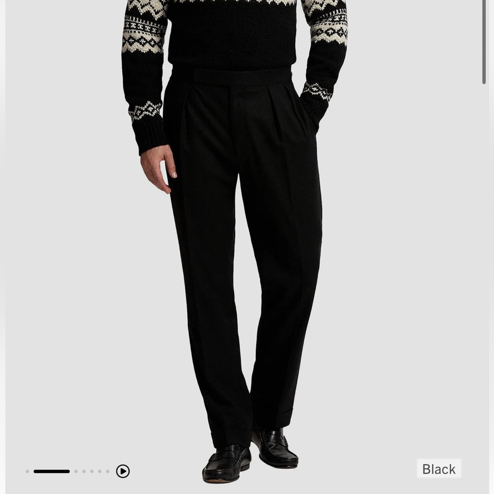Ralph Lauren purple label $895 wool side cinch men pant